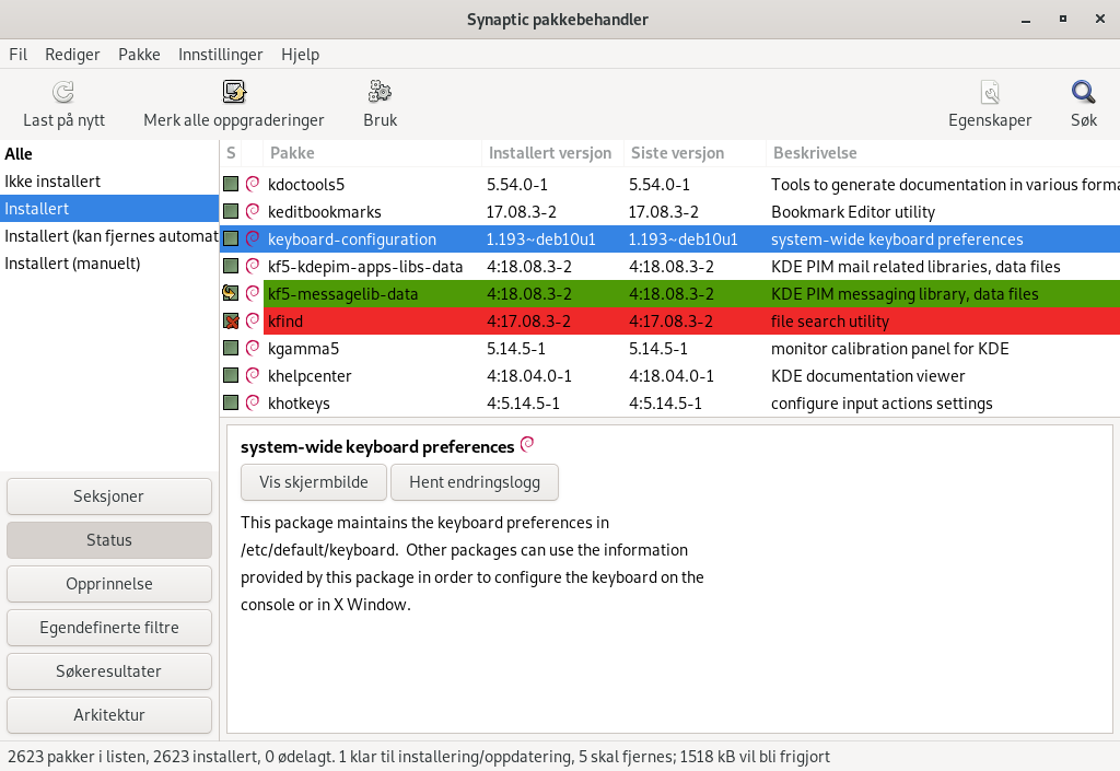 pakkebehandleren synaptic